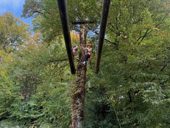 Ausflug in den Hochseilgarten