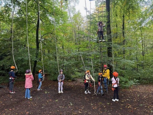 Ausflug in den Hochseilgarten