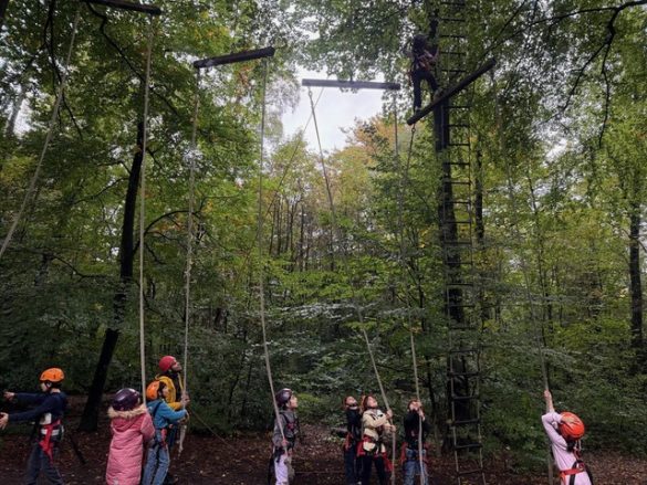 Ausflug in den Hochseilgarten