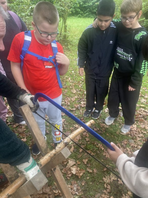 Die Klasse 4c bei den Waldjugendspielen